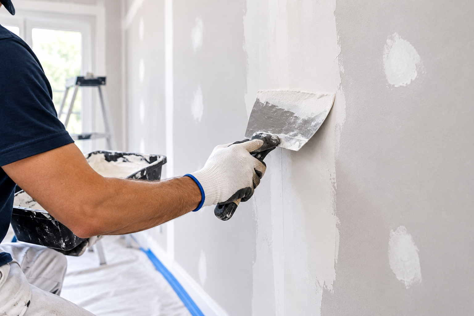 Wall preparation after wallpaper removal in Sarasota Florida